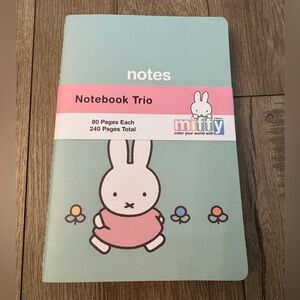 MIFFY Mint and Pink Notebook Trio set of 3 NWT 🐇